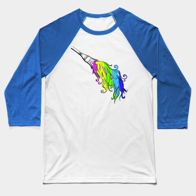 Hair painter Baseball T-Shirt by Rogelio